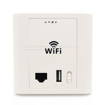 Standard 802.3af 48V PoE in Wall Wireless AP Router WiFi High Power Access Point With USB charging function