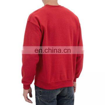 Red Ribbed Cuffs Cotton Blend Unisex Quilted Sweatshirts photo-2