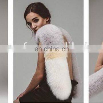 New Fashion Fox Fur Stole Genuine Fox Fur Shawl Fur Cape For Girl photo-6