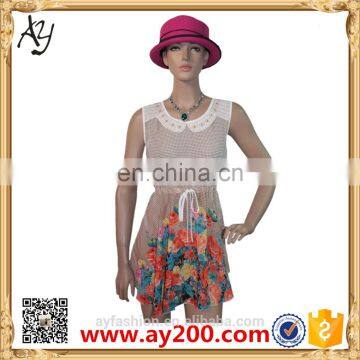 High Quality Floral Printed Sleeveless Cocktail Dress Wholesale Dresses photo-2