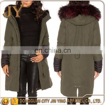 Hotcakes fashion faux fur women parka women winter jacket long style coats