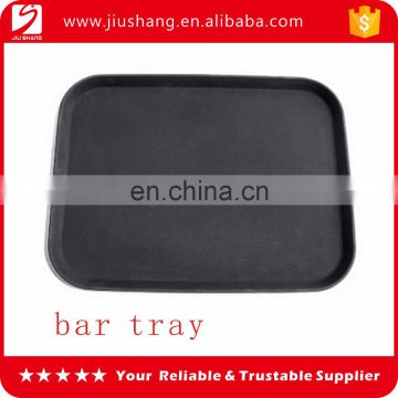 Plastic black rectangular ps anti-slip bar tray