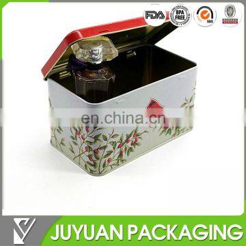 Wholesale rectangular metal printing comestic tin box containers