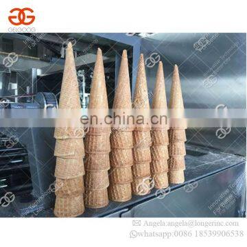 High Quality Commercial Automatic Rolled Sugar Biscuit Waffle Cones Baking Making Production Line Icecream Cone Machinery Price photo-6