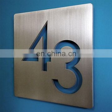 Custom wall hanging metal door signs holder for hotel