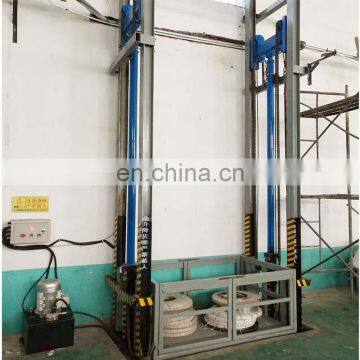 7LSJD SevenLift 5.5kw vertical small electric cargo one floor hydraulic guide rail goods lift table