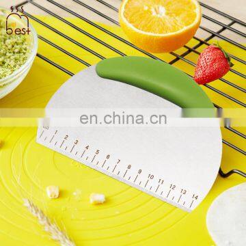 High Quality Stainless Steel Rubber Handle Kitchen Baking Flour Scraper