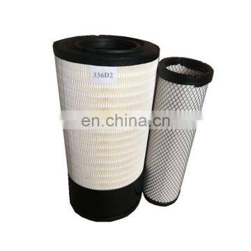 Chinese manufacturer offer air filter P628195 for excavator 336D2