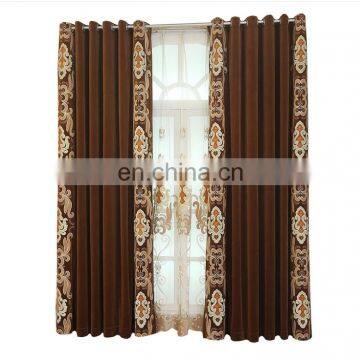 Luxury European Style Fancy Blackout Fabric Living Room Valance Curtains