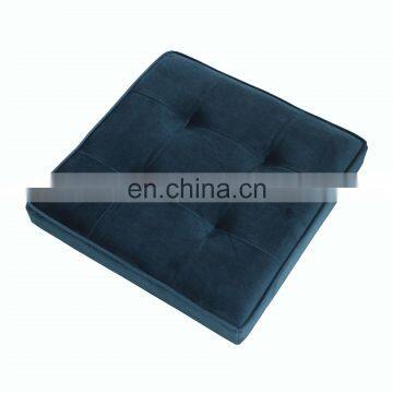 RTS Velvet Fabric Square Folding Living Storage Furniture Pieces Folding Stool Cube Ottoman