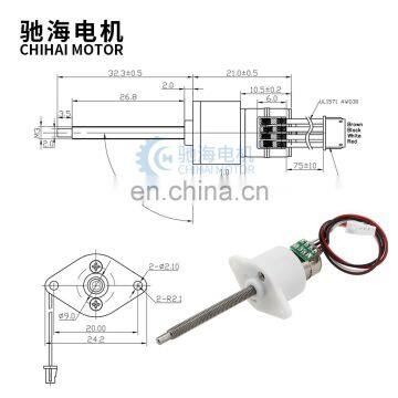 ChiHai Motor CHS-GM12-10BY Screw Shaft M3*32.3mm 2 Phase 4 Wire Mini dc Stepper Gear Motor With the Shell photo-6