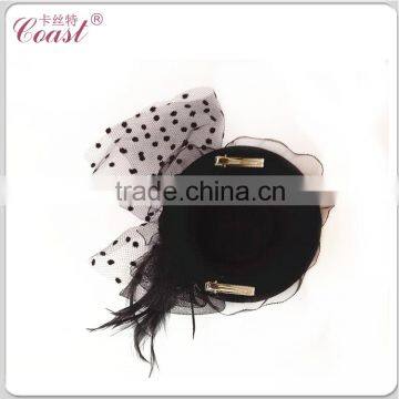 Black Decorative Mini Top Party Hats for Girls photo-4