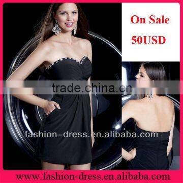 2013 New Sexy Cheap Black Cocktail Dress