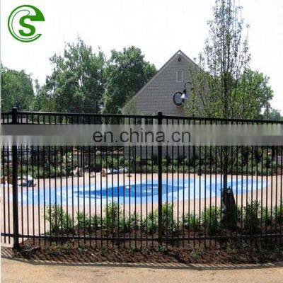 Factory price free design spear top tubular steel wrought iron fence for garden