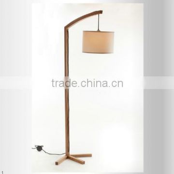 antique handmade wooden floor lamp