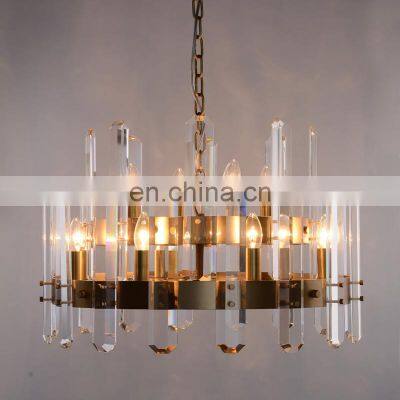 antique brass contemporary clear crystal chandelier pendant lights for home lighting decoration