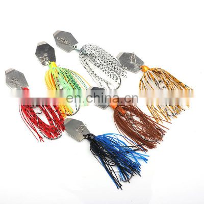 12g baffle beardie roadrunner baffle anti-hanging bottom composite rotating noise sequins crank lead head hook  bait