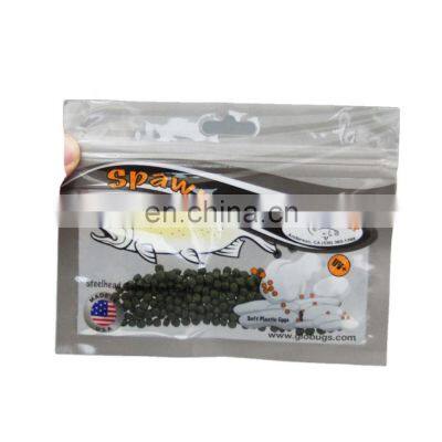 Recyclable Zip Zipper Foil Bag Transparent Clear Custom Soft Fishing Packaging Bait Lure Plastic Reusable Zip lock Bags