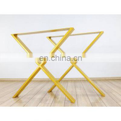 Table Legs Heavy Duty Furniture Office Dinning Desk X Shape Steel Coffee Dining Metal Gold Modern Luxury Table Legs For Table