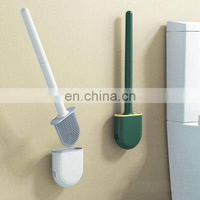 Customized Environmentally Eco New Plastic Inside Cleaner Wall Mounted Silicone Toilet Brush Holder photo-2
