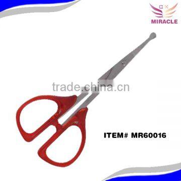 Nose hair scissors ear hair scissors plastic handle nail scissors