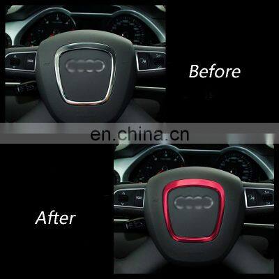 Factory Car Steering Wheel Center Logo Covers Stickers Trim for Audi A4 B6 B7 B8 A6 C6 A5 Q7 Q5 A3 8P S3 8v Car Interior photo-2