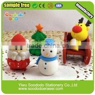 New Arrival Cute Rubber 3D Shaped Christmas Scented Eraser                        
                                                Quality Choice