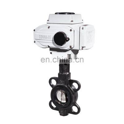 COVNA DN200 PN16 8 Inch 24 Volt EPDM Rubber Seat Wafer Type Cast Iron Motorized Electric Butterfly Valve photo-2