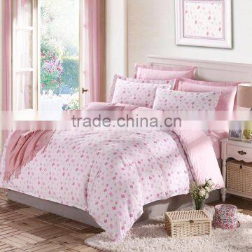 OEM service romantic pink twill fabric germany bed sets funny pillowcase duvet cover Italy