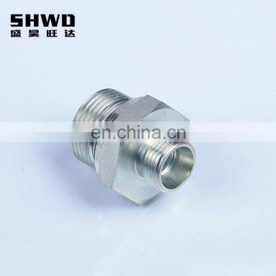 1CM Metric Thread Male 60 Degree Cone Seat Straight Hydraulic Fitting For Pipe Seal Connection