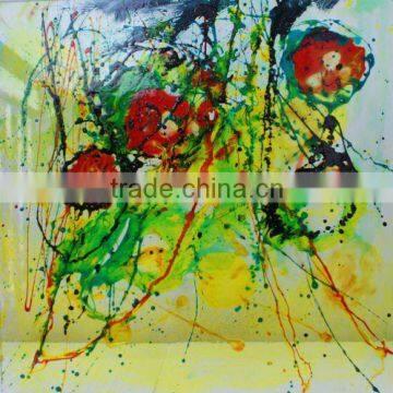 Abstract Colorful Contemporary Art Paintings in Glass