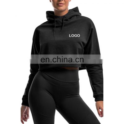 Custom 2021 New High Quality Black 1 Piece Crop Top Love Yourself Hoodie For Girls