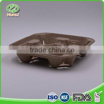 2016 low price eco-friendly four cups take away paper cup holder in custom
