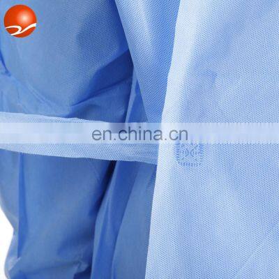 PP/CPE/SMS Disposable Reinforced/Knitted Surgical Apparel/Medical/ Exam/Operation Isolation Gown photo-3