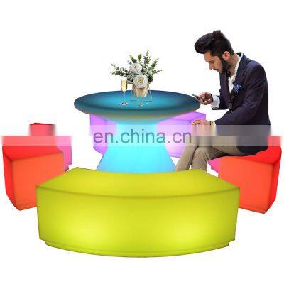Commercial Garden Patio Outdoor Event Party Hookah Lounge Led Bar Furniture Table and Chairs Sofa Set photo-3