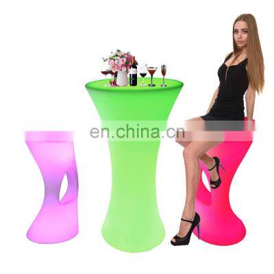 plastic chairs /Waterproof illuminated remote control rgbw color change garden furniture portable bar stools