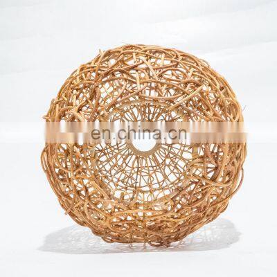 Round Ball Rattan Lamp Shade Hanging Pendant Light Manufacturing Wicker Woven Lamp Light Shade Best Wholesale photo-3