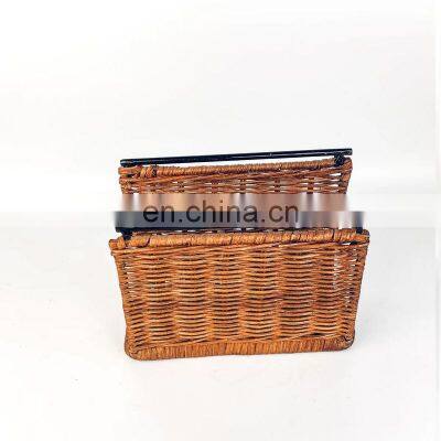New Arrival Vintage Wicker Napkin Tissue Holder Boho Decor Cheap Wholesale Tableware Wicker Napkin Basket Wovenmade in Vietnam