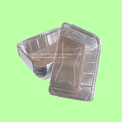 1100ml Square Disposable Aluminum Foil Ovenable Food Baking Tray