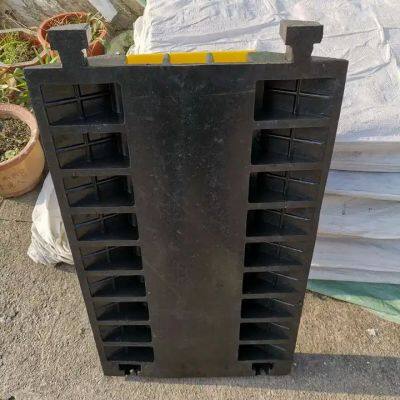 3 Channels Rubber Electric Cable Bridge Yellow Jacket Cable Cover Ramp Protector 910x550x80mm 3ch Hose 65x60mm photo-5