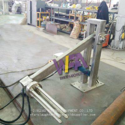 Easy Install Sheep Slaughter House Hydraulic Skinning Machine For Goat Slaughtering photo-3