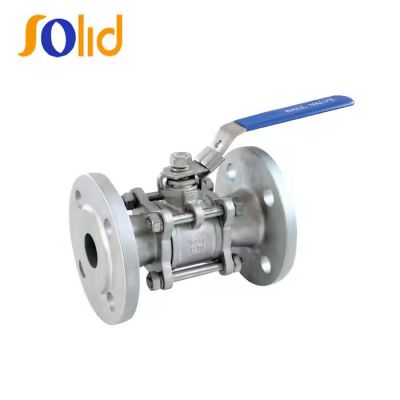 PN16 PN40 DIN flanged RF Floating ball type Stainless Steel 3PC wcb flanged ball valve