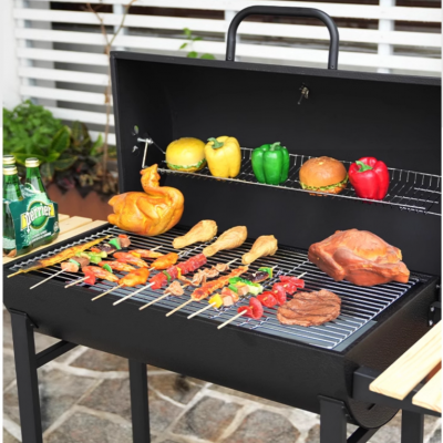 luxury charcoal BBQ grill with wheel