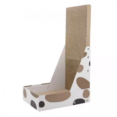 MEOW LOVE Corrugated Cardboard Cat Scratcher Sofa Protector Stocked Cat Toy and Bed for Cats Paper Scratch Board