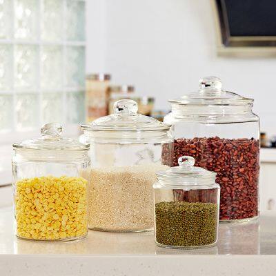 Premium Glass Jar - Airtight Lid Keeps Fresh, Clear for Easy Viewing. Ideal for Pantry: Grains, Teas & Spices. Stylish Home Use. photo-2