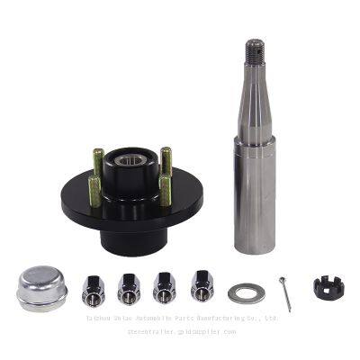 3500lb, 6‑Hole | Motorcycle Trailer, Farm Trailer Specific Chassis Wheel Hub Assembly, Spindle, Through Axle Assembly, Bearing, Solid Hollow Axle