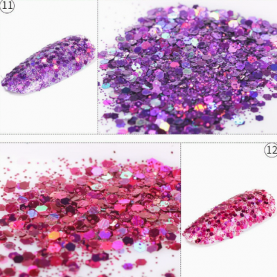 Scallion Jelly Powder, Nail Glitter, Fashionable Nail Iridescent Glitter, Nail Accessories, Body Makeup Glitter photo-2