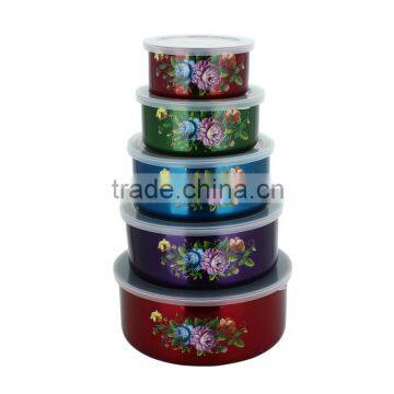 Factory Indan Kitcheware Colorful Stainless Steel Food Containers Set With Lid photo-2