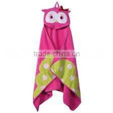 Frog Printed Organic Eco Friendly Hooded Beach Towels for Kids