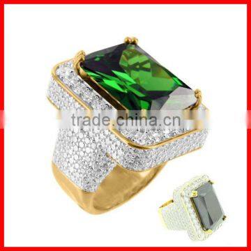 2015 luxury bling jewelry for men,bling micro pave cz gold mens big ring